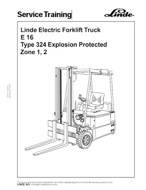 Download Linde Electric Forklift Truck E 16 Service Training PDF