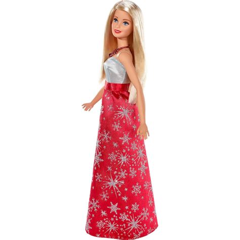 Holiday Barbie® Doll In Snowflake Dress Blonde Fdr53 Barbiepedia