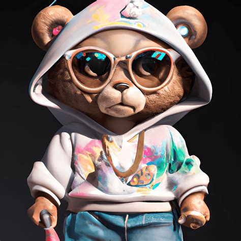 D Art Girl Teddy Bear Wearing Hip Creative Fabrica