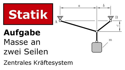 Masse An Zwei Seilen Technische Mechanik Statik Zentrales