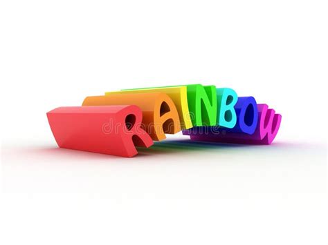 The Word Rainbow In Rainbow Colors Stock Illustration Illustration Of