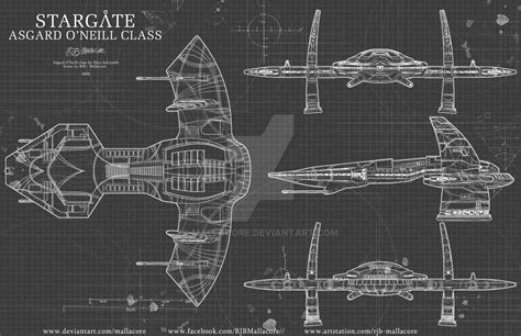 Stargate O Neill Class Blueprint By Mallacore On Deviantart