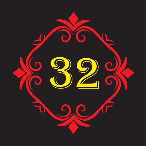 vector number 32 design 22181968 Vector Art at Vecteezy