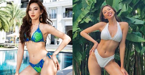 Khung ảnh hot nhất tối nay gọi tên Thùy Tiên Sexy hết nấc với b ikini sặc sỡ vòng 1 tràn viền