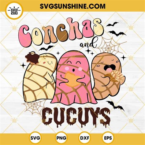 Conchas And Cucuys Svg Mexican Ghost Halloween Svg Spooky Conchas Svg