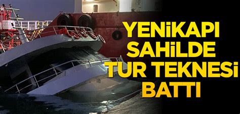 İstanbul Yenikapı sahilde tur teknesi battı Yeni Akit