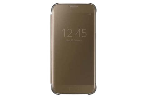 Official Samsung Galaxy S7 Edge Clear View Cover Case Gold Tablet