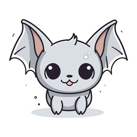 Premium Vector Cute Bat Cartoon Mascot Character Vector Illustration