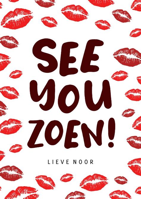 Zomaar Kaart Omdat Je Iemand Mist See You Zoen Kaartje2go