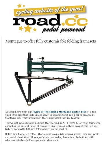 Pr Roadcc Framesets Montague Bikes