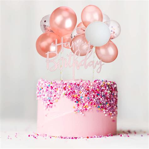 Buy Outus Latex Confetti Balloon Cloud Cake Topper Acrylic Happy