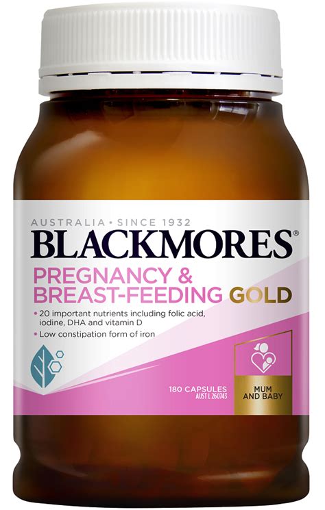 Blackmores Pregnancy Breast Feeding GOLD Capsules 180 Blackmores