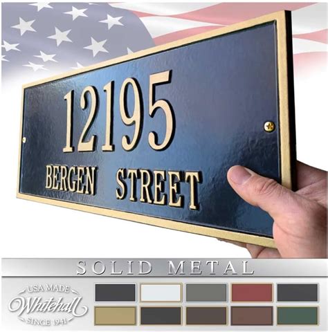 Amazon Whitehall Personalized Cast Metal Address Plaque With Arch