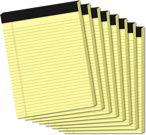 Amazon Yellow Note Pads 8 5 X 11 Yellow Legal Notepads Wide