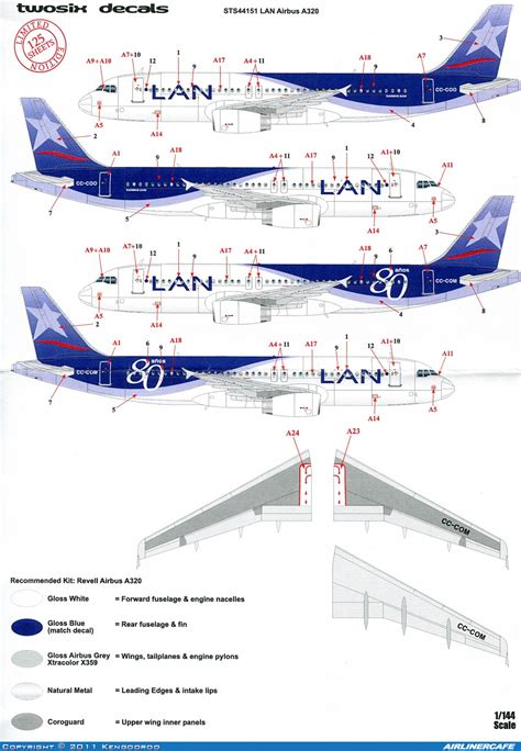 Two Six Decals Airbus A320 200 9485 Airlinercafe