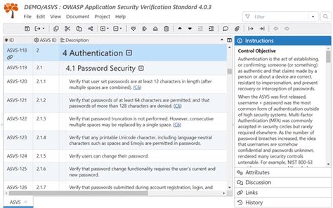 Owasp Application Security Verification Standard Asvs Template