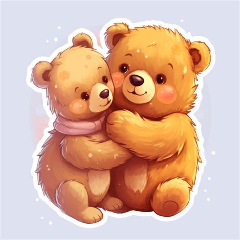 Stickers Clipart Bear Hug Baby Cute Clip Art Library