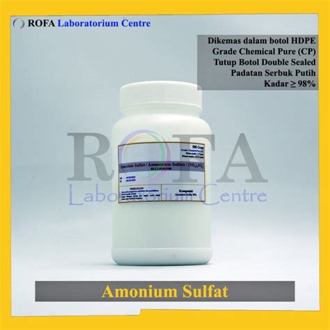 Jual Amonium Sulfat Ammonium Sulfate NH4 2SO4 CP 500 Gram Kota