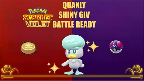 Pokémon Scarlet and Violet Quaxly Shiny 6IV Level 1 starter