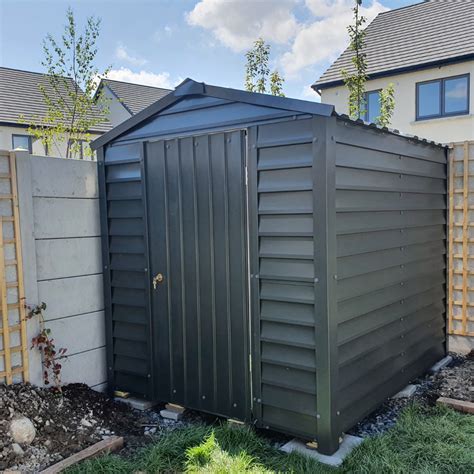 Slate Grey PVC coated steel shed – Leinster Sheds