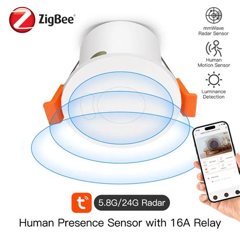 Zigbee Mmwave Radar Human Presence Motion Sensor 24g 58g Ceiling Wall