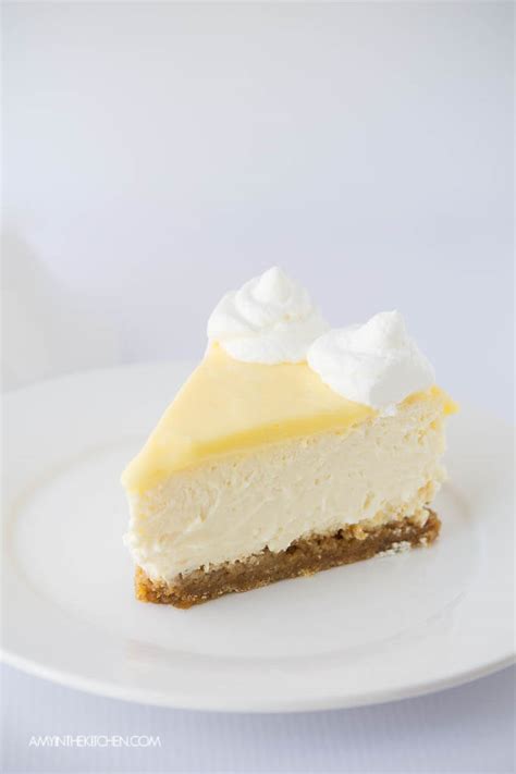 Lemon Cheesecake with Lemon Curd Topping | Amy in the Kitchen