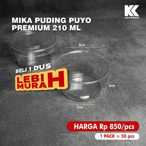 Jual Cup Puding Puyo Ml Gelas Puding Premium Tutup Pcs