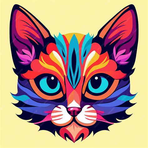 Premium Vector Playful And Quirky Cat Face Drawing In Cartoon Style