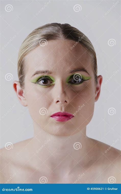 Fashion Portrait Of A Blonde Woman Stock Image Image Of Lips Head