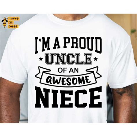 Proud Uncle Of An Awesome Niece Svg Uncle Shirt Svg Uncle Inspire