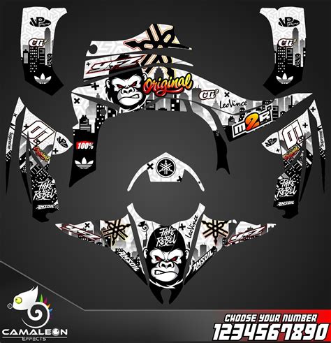 2014 2017 To 2024 Yamaha YFZ 450R Graphics Decal Kit Full Stickers Atv