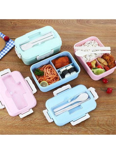 Lonchera Box Lunch Bento Caja Para Almuerzo Con Divisiones Y