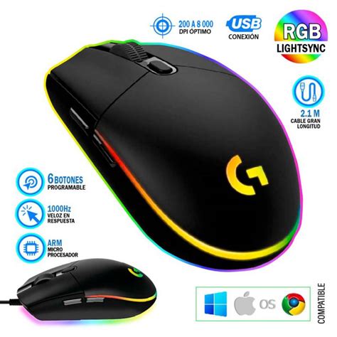 Ripley Mouse Logitech G Lightsync Led Rgb Negro