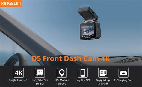 Kingslim D5 4K Dash Cam Front With WiFi 2160P UHD Car Camera Dash Cam