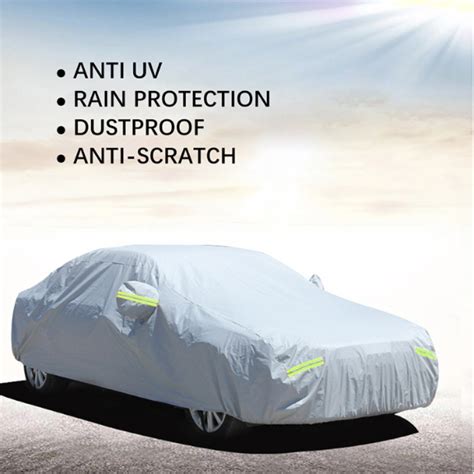 Xsd Sarung Mobil Universal Car Cover Waterproof Hatchback Sedan 3s Jw401 Silver