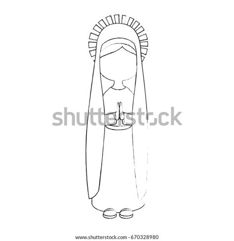 Virgin Mary Icon Stock Vector Royalty Free 670328980 Shutterstock