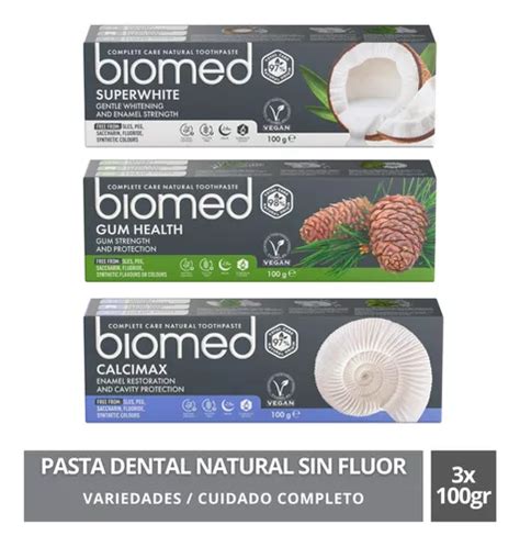 Pack 3 Pastas Dentales Biomed Cuidado Completo 3x100g