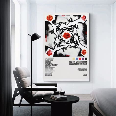 Red Hot Chili Peppers Blood Sugar Sex Magik Cover Poster Music Poster RHCP Poster Designed