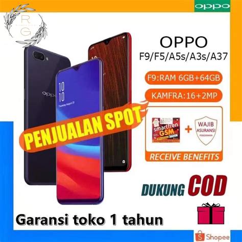 Jual ORI OPPO F9 F5 A5s A3s A37 VIVO Y31 RAM 6 64GB GARANSI TOKO 1