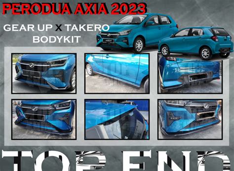 Perodua Axia Gear Up Bodykit Takero Bodykit New Axia Front Skirt