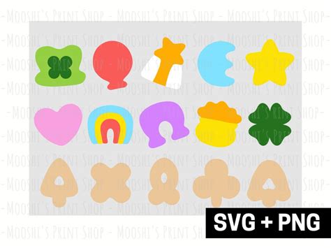 Lucky Charms SVG Image, Marshmallow Puffs Cereal Design Graphics, 16 ...