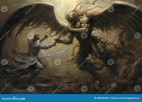 Battle Between An Angel And A Demon This Artwork Brings To Life The