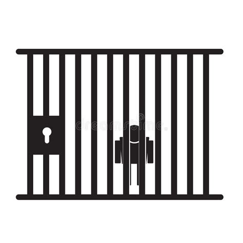 Jail Logo Isolated Jail On White Background Stock Vector