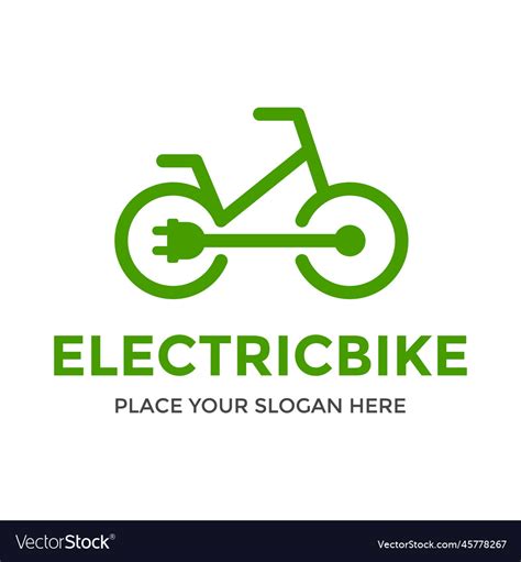 Electric Bike Logo Template This Design Use Plug Vector Image