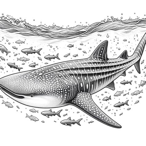 Realistic Whale Shark Coloring Page 4 Free Printable Pages