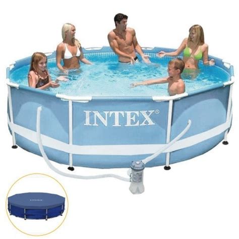 Piscina Armação 4 485 L Filtro Capa Intex 110 MadeiraMadeira