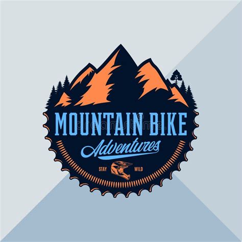 Vector Mountain Biking Logo Stock Vector - Illustration of crank, blue ...