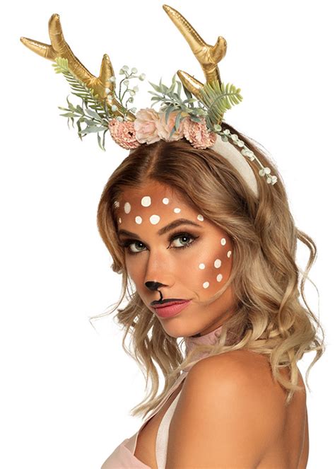 Dream Deer Antlers On Headband With Flowers 50027 Struts Party