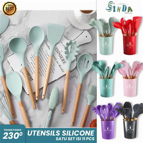 Jual Sinda Silicone Utensil Set Pcs Peralatan Dapur Alat Masak