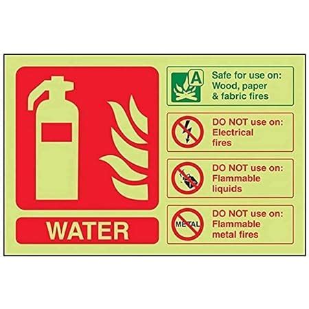 Glow In The Dark Carbon Dioxide Fire Extinguisher Id Sign Mm X Mm